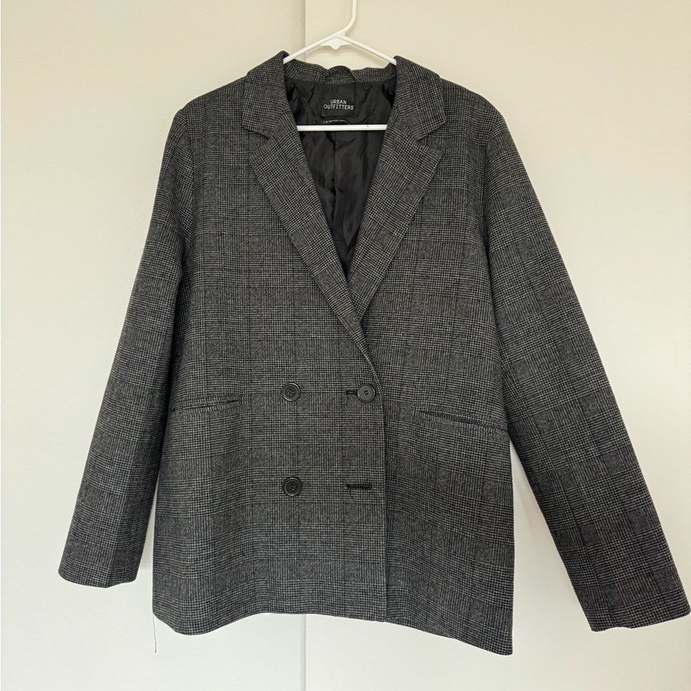 Urban Outfitters Women Blazer Jacket Size L Dark Grey